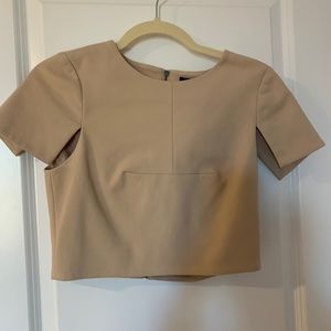 NWOT Tibi Nude Crop Top